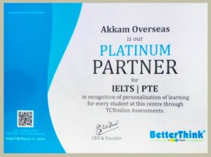 Platinum Partner for IELTS And PTE